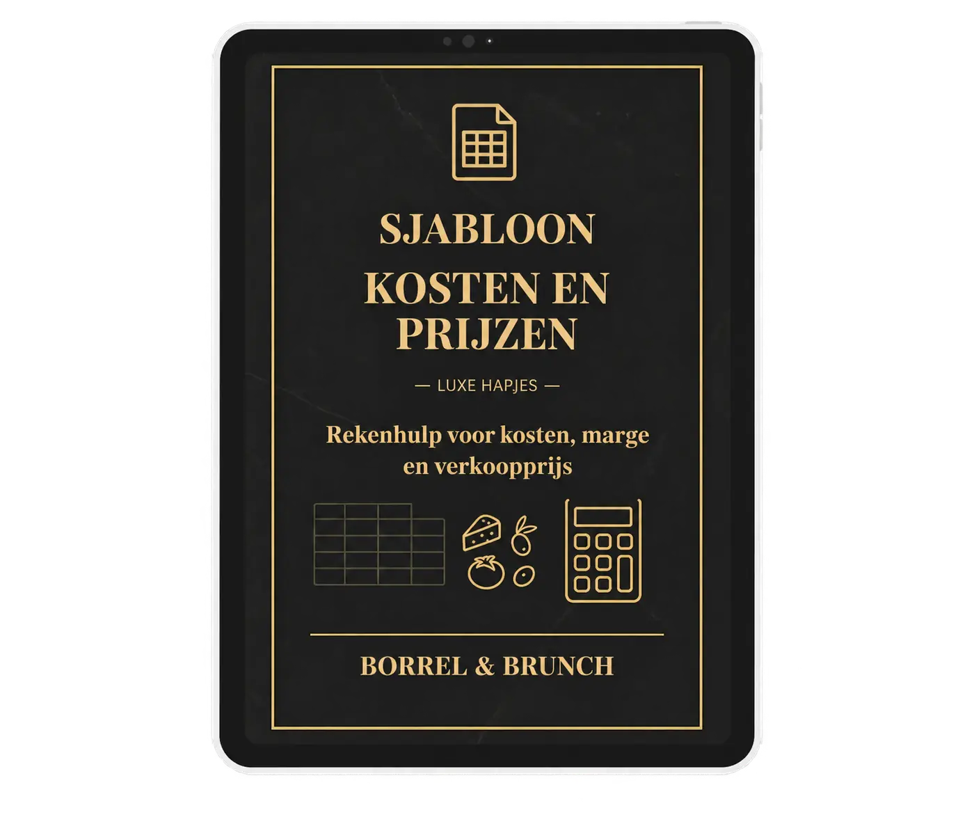 Cover van het sjabloon voor kosten en prijzen