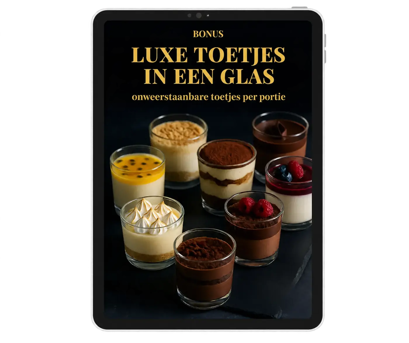 Cover van de gids voor luxe toetjes in een glas